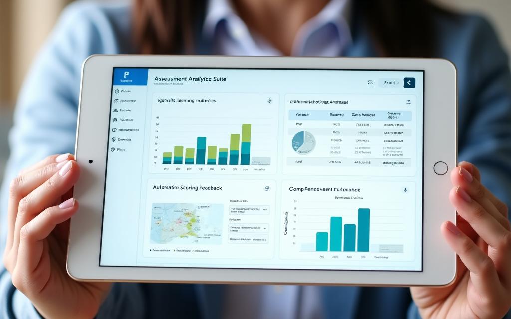 自動採点と進捗可視化を提供する評価分析スイートのインターフェース。