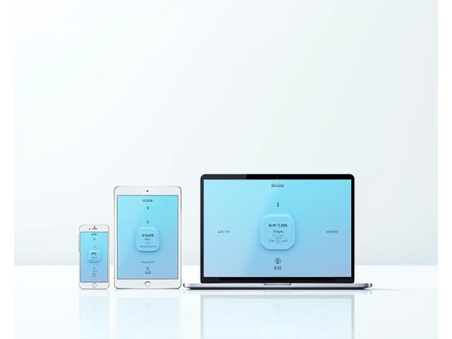 様々なデバイス(スマートフォン、タブレット、PC)でマイクロラーニングアプリがシームレスに動作している様子。アクセシビリティ設定アイコンとオフラインモード表示がある。